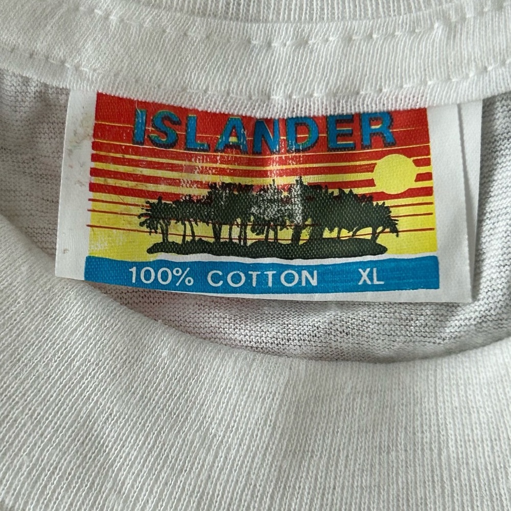 Vintage 90s Puffy Print 100% Cotton Single Stitch Sea Shells Bahamas T-S… - Picture 3 of 13